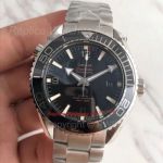 Copy Omega Seamaster 007 SS Black Bezel Black Dial Watch